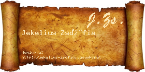 Jekelius Zsófia névjegykártya
